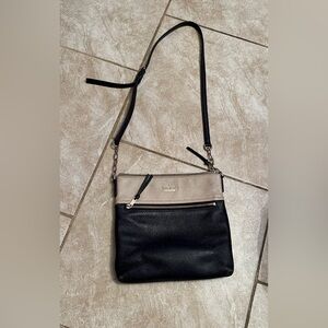 Stylish Black and Cream Crossbody Bag
